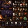 24-dniowy zestaw zabawek na Halloween Kalendarz Adwentowy z Figurkami Horroru, Mini Urocze Dekoracje Duchów, Upiorne Pudełko Prezentowe z Odliczaniem dla Dzieci i Kolekcjonerów