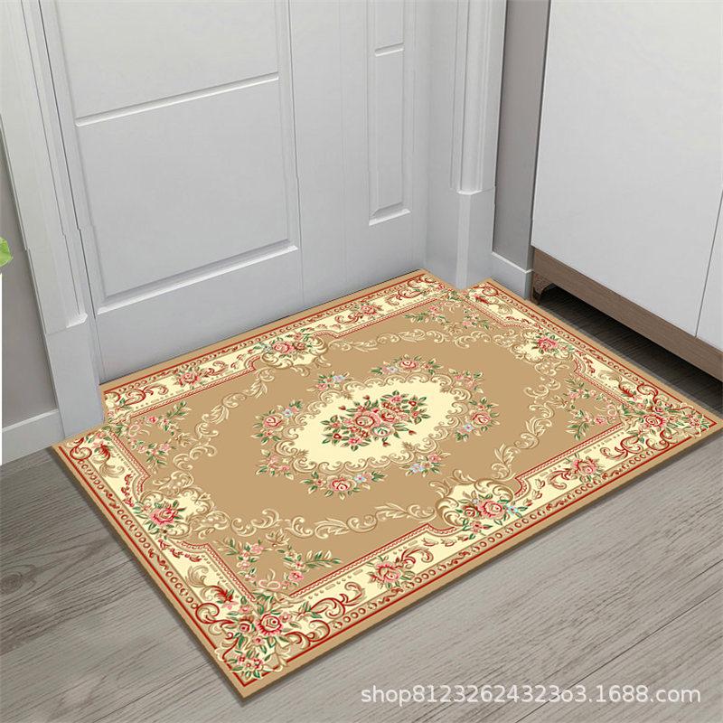 European Style Modern Non-Slip Water-Absorbing Door Mat, Machine Washable Entrance Carpet