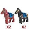 Medieval Soldier Figures Building Block War Horse Jungle Adventure Beast War Wolf Military Waffen Helmet  Armor Sets Blocks Toys