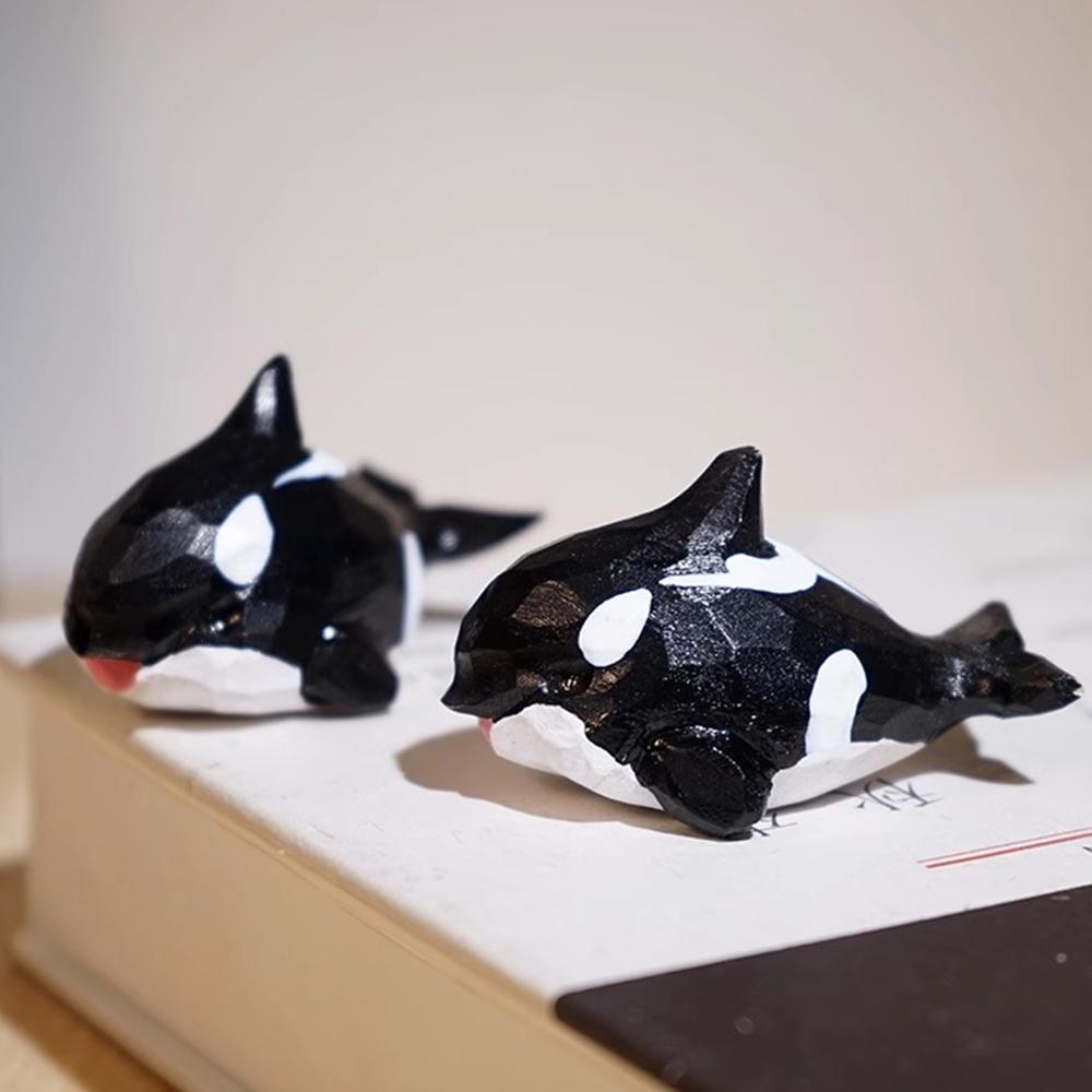 Handcrafted Wood Carving Home Decorations Decoraciones Para El Hogar Desk Accessories Room Decor Handmade Shark Statue Decor