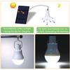 USB/Solar Charging Emergency LED Solar Bulb Sunlight Powered Lamps Waterproof Hanging Portable Bulb for Garden Hiking Camping