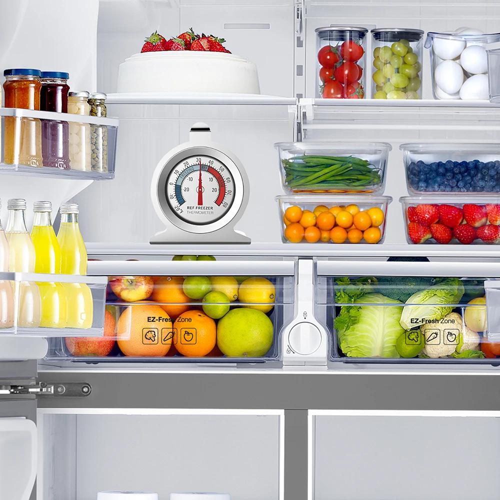Freezer Thermometers -30~30°C -20~80°F Stainless Steel Fridge Large Dial Gauge Mini ThermoMeters for Refrigerator Cooler