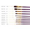 10pcs/set Purple DIY Art Supplies Watercolor Pen Nylon Hair Paintbrush Oil Painting Brush