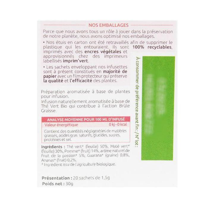 Herbesan Bio Infusion Brûle-graisse Saveur Ananas N° 11 - 20 Sachets