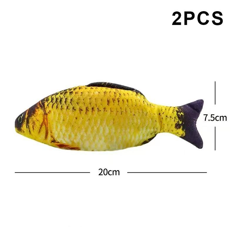 2/3Pcs Fish Shaped Catnip Cats Toy Plush Cat Companion For Kitten Teeth Grinding Pillow Chewing Toy Claws Thumb Bite Pet Gift