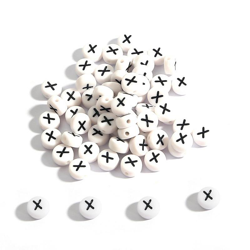 Brățară Handmade Mărgele 4*7mm Mărgele Acrilice Alfabet Mărgele Plate Instrumente de Înșirat Manual DIY pentru Copii Accesorii Bijuterii pentru Mărgelit Brățări Făcute Acasă