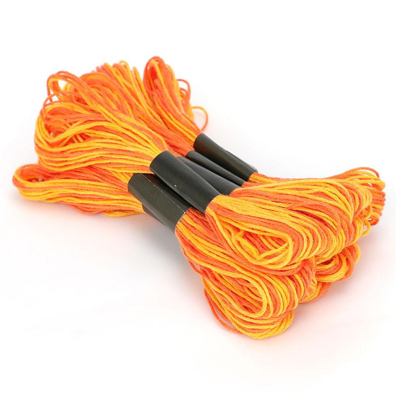 12 Pcs/lot Cross Stitch Embroidery Floss Dyeing Line Threads DIY Weave Bracelet String Sewing Threads MultiColor Embroidery