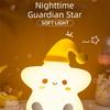 Battery Powered Star Night Light Silicone LED Touch Control LED Night Light Yellow Star Mini Size Desk Atmosphere Lamp Bedroom