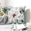 4Pcs Watercolor Floral Bloom Printed Pillow Cover Polyester Cushion Case 2D Flat Printing Pillowcase Romantic Gift Ready Now
