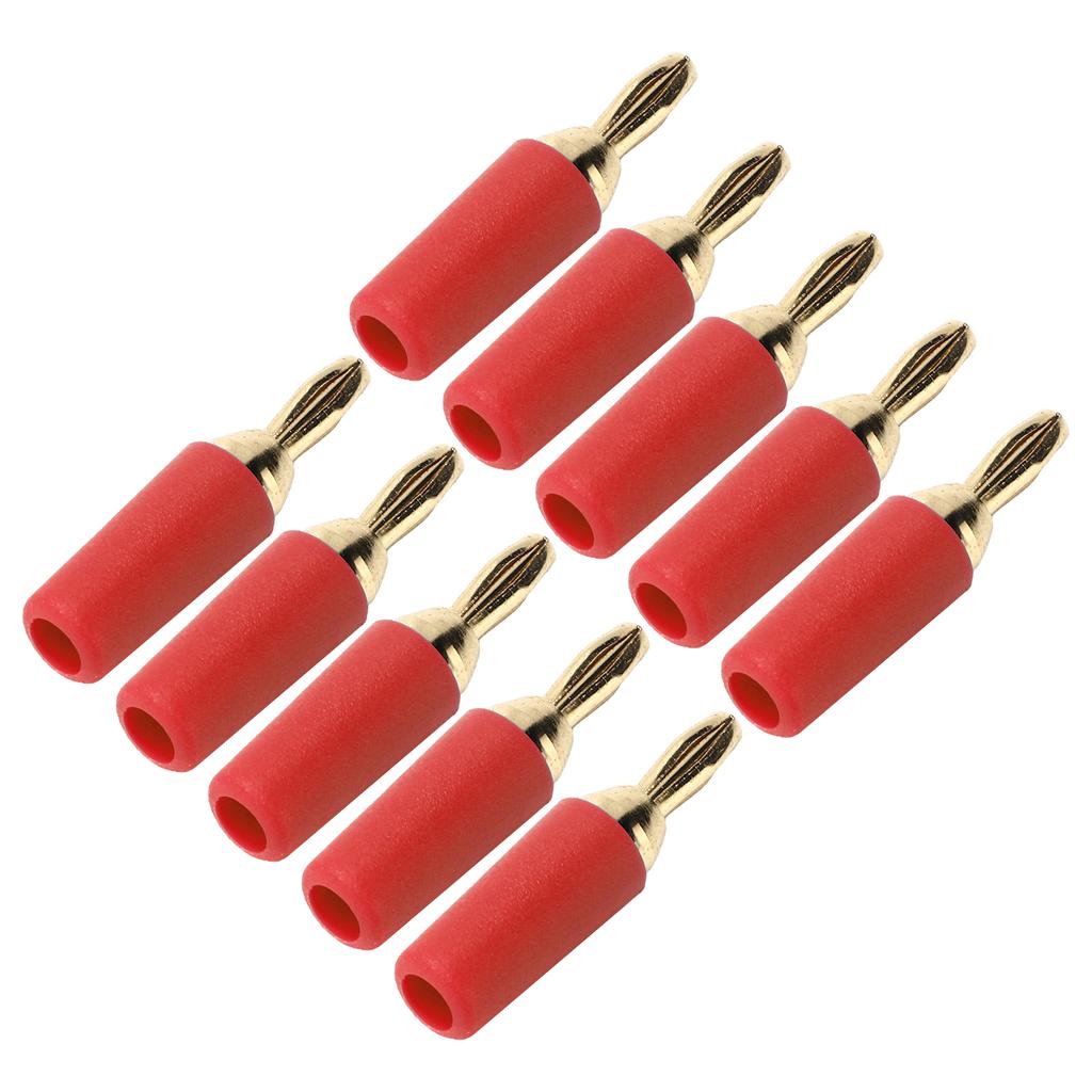 10Pcs Banana Plug 2.5mm Gold Plated Brass Solder Type Male Connector Accessory Set Kit
