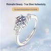 INS Style Exquisite Open Moissanite Ring for Women - High-End Niche Index Finger Band