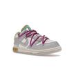 Off-White X Nike Dunk Low Lot 21 of 50 Unisex Sneakers Sail Neutral-Grey Hyper-Violet DM1602-100