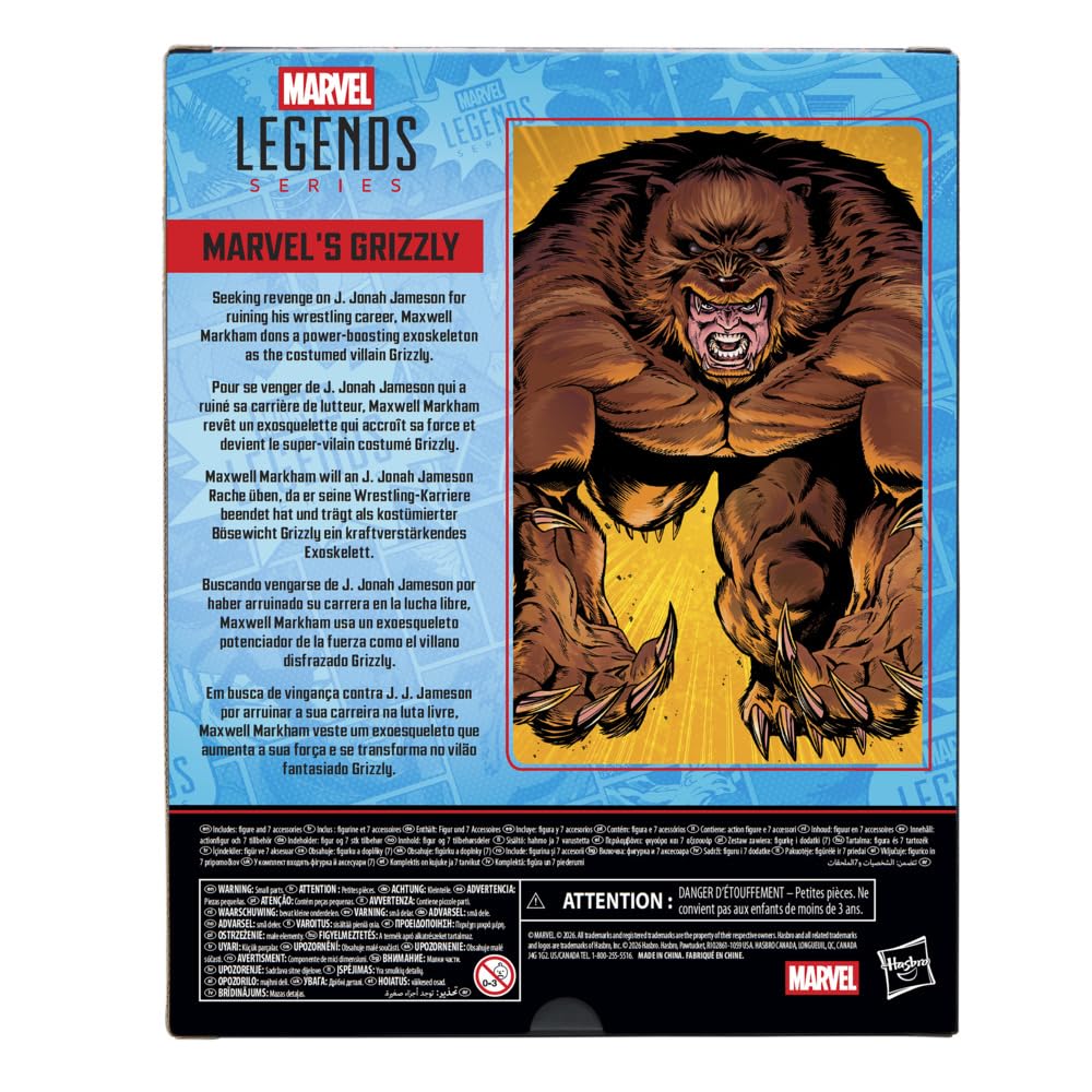 Hasbro Marvel Legends Series Amazing Spider-Man Grizzly Action Figure 6-Inch Collector's Edition Based on Marvel Comics G2084
