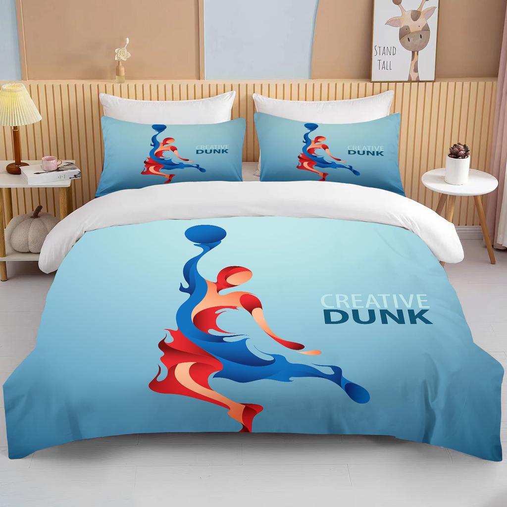 Comforter Cute Basketball Cartoon Double Bed Bed European Bedding Sets Home Textiles Luxury Pillow Cases Bedroom Bedding Sets
