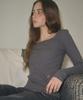 Ledeoli Square Neck Ribbed Long Sleeve [3 Colors]