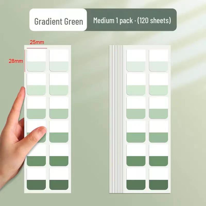 Gradient Index Tabs: Writable Sticky Notes for Students, Popular Internet Celebrity Small Strip Markers.