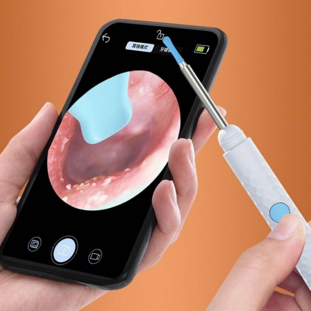 Ultra Thin 4.2mm Visual Endoscope Camera 1080P Visual Wireless Otoscope  Ear Hair Inspection