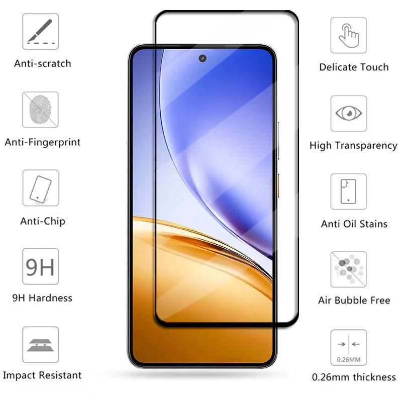 4-1Pcs Full Cover Glass For Realme 14 5G Tempered Glass For Realme 14 Screen Protector HD Protective Phone Film Realme 14