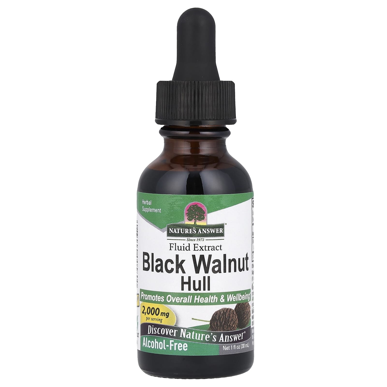 

Nature S Answer, Black Walnut Hull, Liquid Extract, Alcohol Free, 2,000Mg, 30Ml(1Fl Oz)
