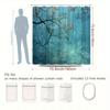 1Pc Natural Scenery Shower Curtain Branches And Fish Pattern Blue Water Landscape Add To Bathroom Decor Polyester Fabric Contain