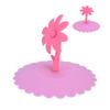 Silicone Lid Dustproof Hot and Cold Beverage Cup Cover with Flower Shape Handle for Kitchen Home