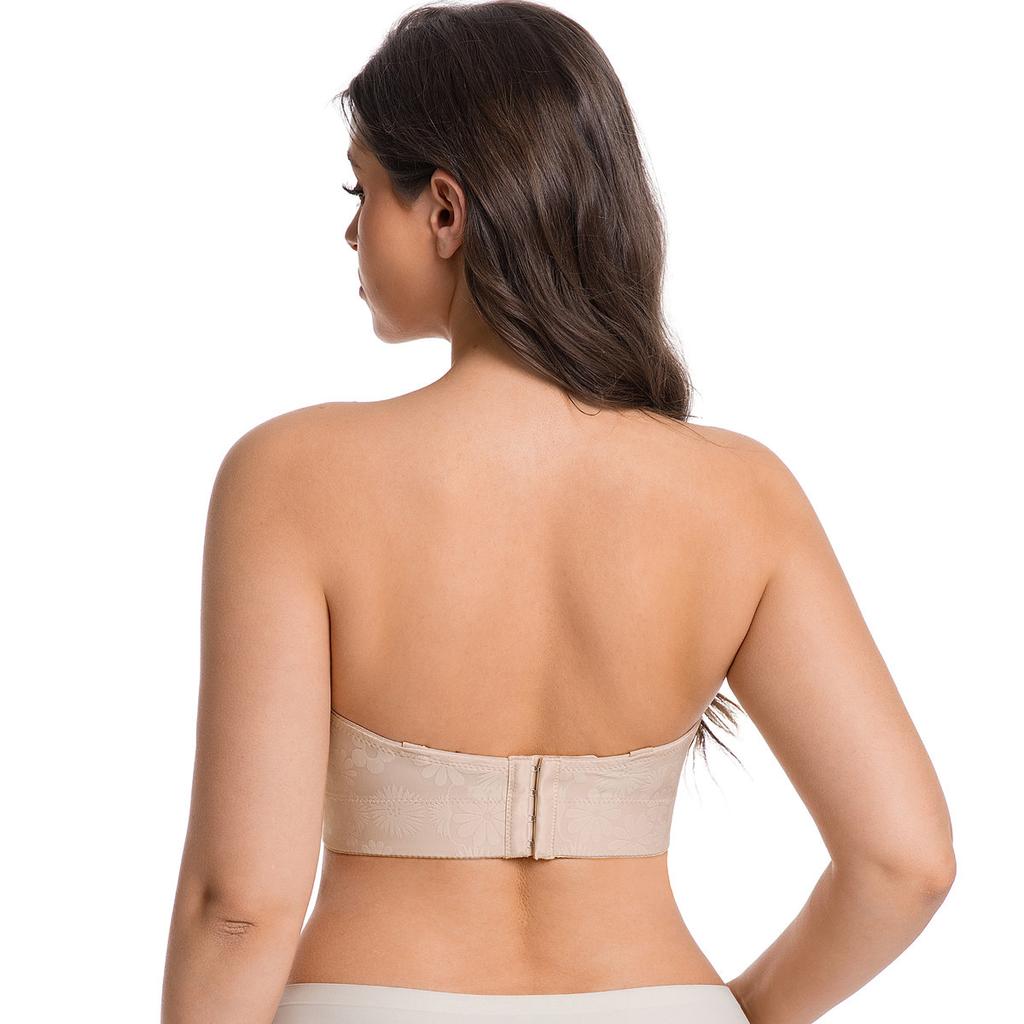 Intimo Sexy da Donna Taglie Forti per Primavera ed Estate, Schiena Scoperta, Con Ferretto, Push-up, Senza Spalline, Antiscivolo