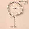 Fashion Silver Ball Beads Necklaces for Women Girls Handmade Beaded Choker Necklace Hip Hop Punk Jewelry Gifts