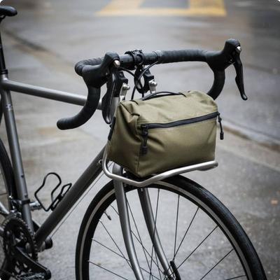 Vielseitiger 304er Stahl Fahrrad-Frontgepäckträger Lenkertaschenhalterung für Rennrad und Gravel