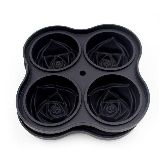 Yousheng Ice Cube Tray Mold Rose Shape Anti-spill Silicone Cocktails Fadeless Ice Tray Mold for Bar