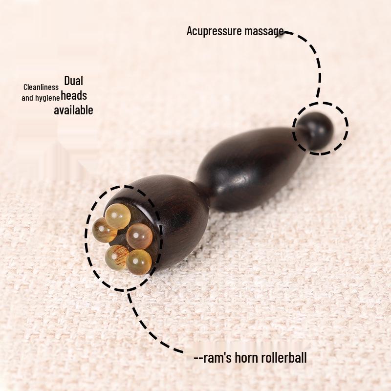 Purple Sandalwood Lotus Head Massager for Eye Acupressure & Facial Meridian Unblocking