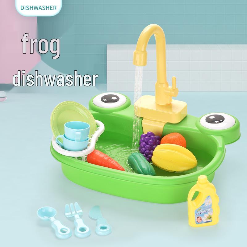 Children's Electric Dishwashing Station Pretend Play Kitchen Toy