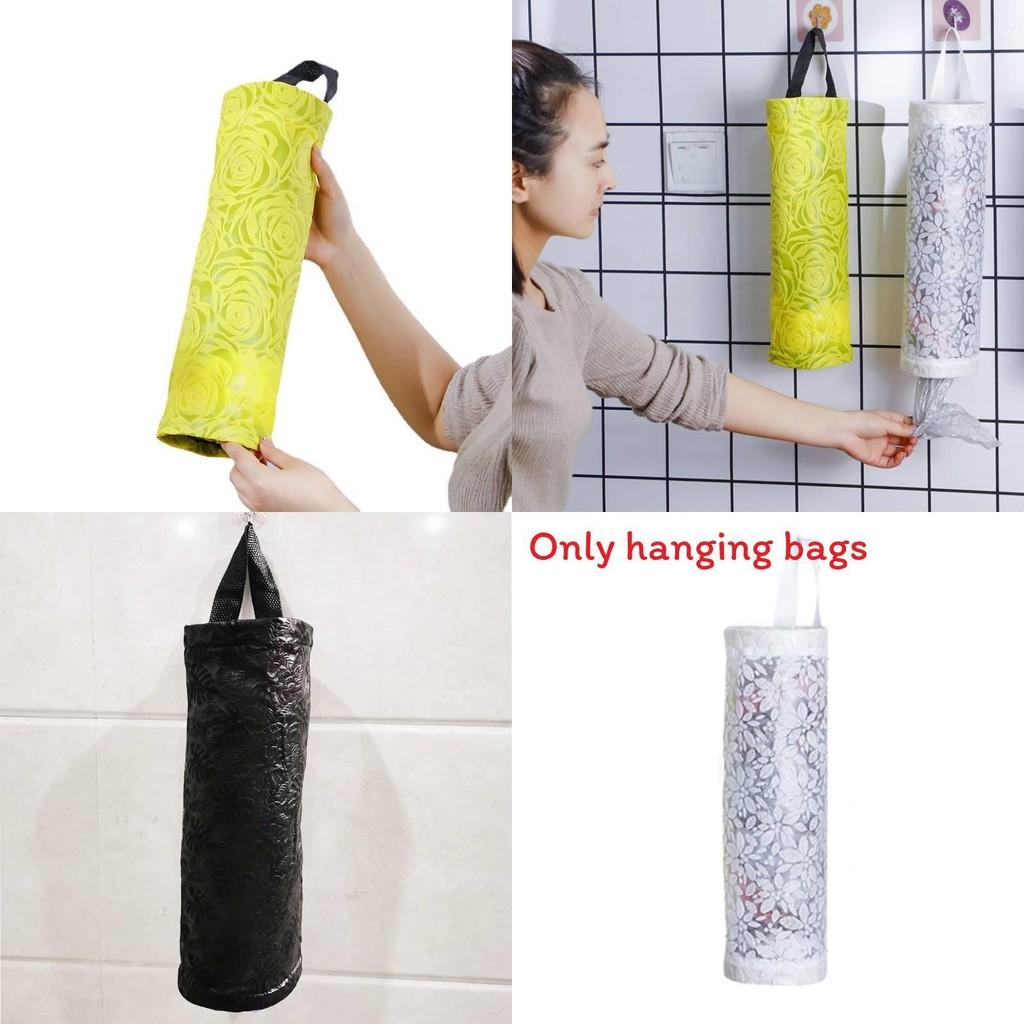 Wall Mounted Embossed Storage Bag Organizer For Kitchen And Home Use