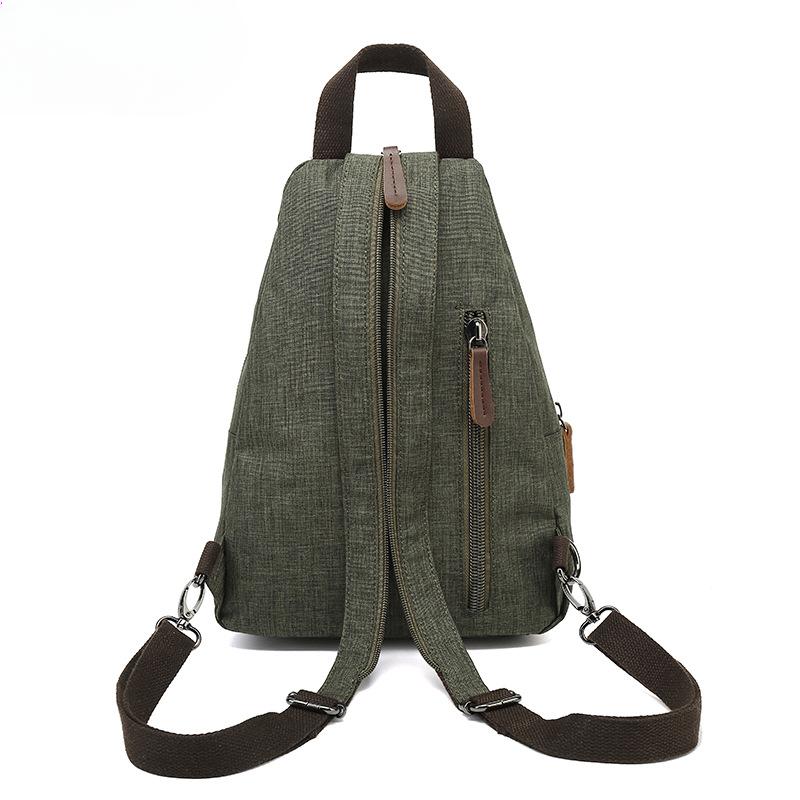 Backpack Men's and Women's Outdoor Leisure Travel Small Backpack Elegant Nylon Dual-purpose Chest Bag Light Student Backpack
