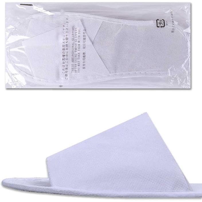 [ROZZERMAN] Non-woven slippers set, slippers, set of 50, bulk purchase (with exterior text) V5 (50 sets)