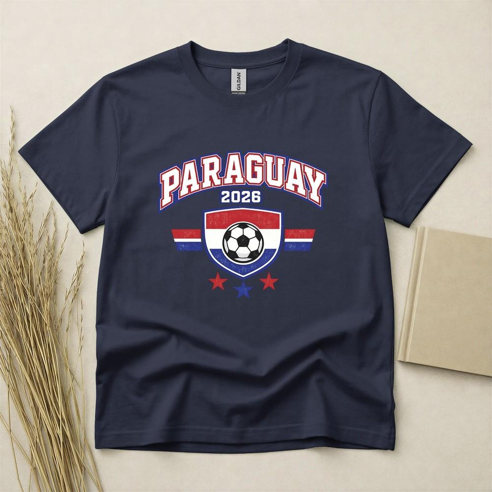 Paraguay 2026 Football Fan T Shirt Soccer Supporters Gildan Cotton Family