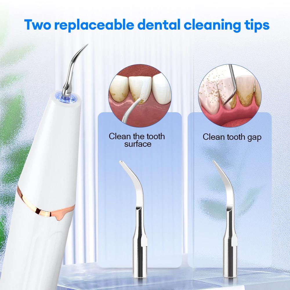 Ultrasonic Tooth Cleaner Dental Scaler Calculus Remover Plaque Tartar Eliminator Dental Stone Removal Teeth Cleaning Tools