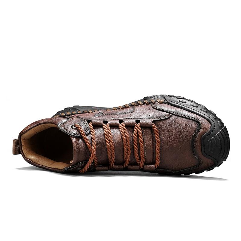 Spring/ Autumn Men's High-top Casual Shoes Handmade Leather Shoes Cowboy Boots for Men