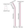 11Pcs Coloful Glass Straws - Reusable Drinking Straws with Cleaning Brush, 200x8 Mm for Beverages, Shakes, Milk Tea, Juices