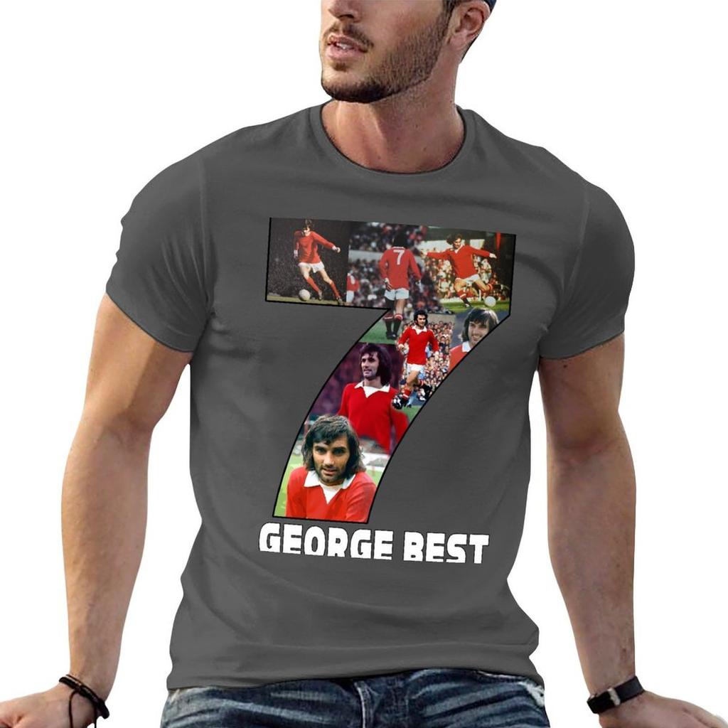 George Best Iconic Number 7 Tshirt Casual Everyday Short Sleeve Tshirt