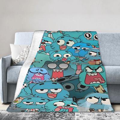 Comfortable The Amazing World of g-Gumballs Blanket Merch Room Decorative  Throw Blanket Soft Coral Fleece Plush for Car