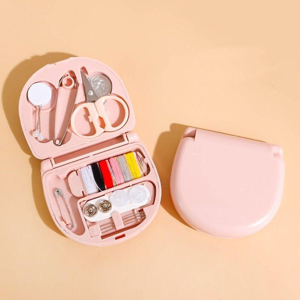 Cute For Travel Household Buttons Scissor Sewing Box Sewing Kit Needle Threads Box Handwork Tool