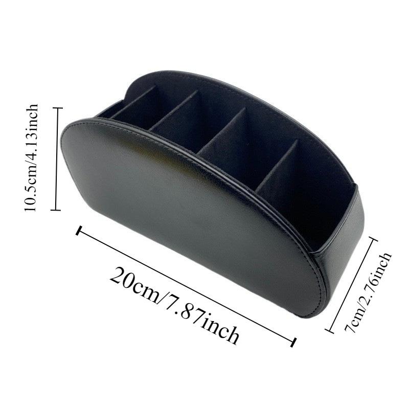 PU Leather Remote Control and Cosmetics Storage Box for Home or Office