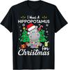 NEW LIMITED I Want A Hippopotamus For Christmas Cute Gift Xmas TShirt Size S-5XL