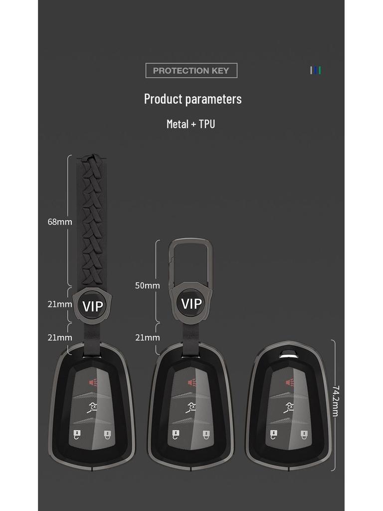 TPU Full-Cover Key Fob Shell for Cadillac XT5, CT5, XT4, XT6, XTS, ATSL