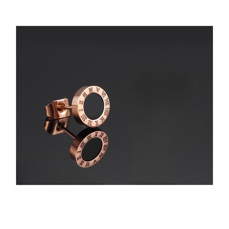 Roman Numeral Earrings for Men, Titanium Steel, Non-fading, Accessory for Women, Retro Jewelry