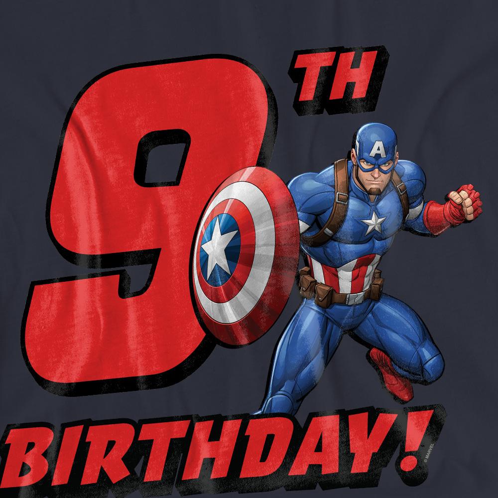 Captain America Womens/Ladies 9th Birthday T-Shirt