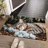 Non-Slip Cat Puppy Printed Mat Anti-fouling Cartoon Carpet Funny Home Decor Carpet  Bedrooms