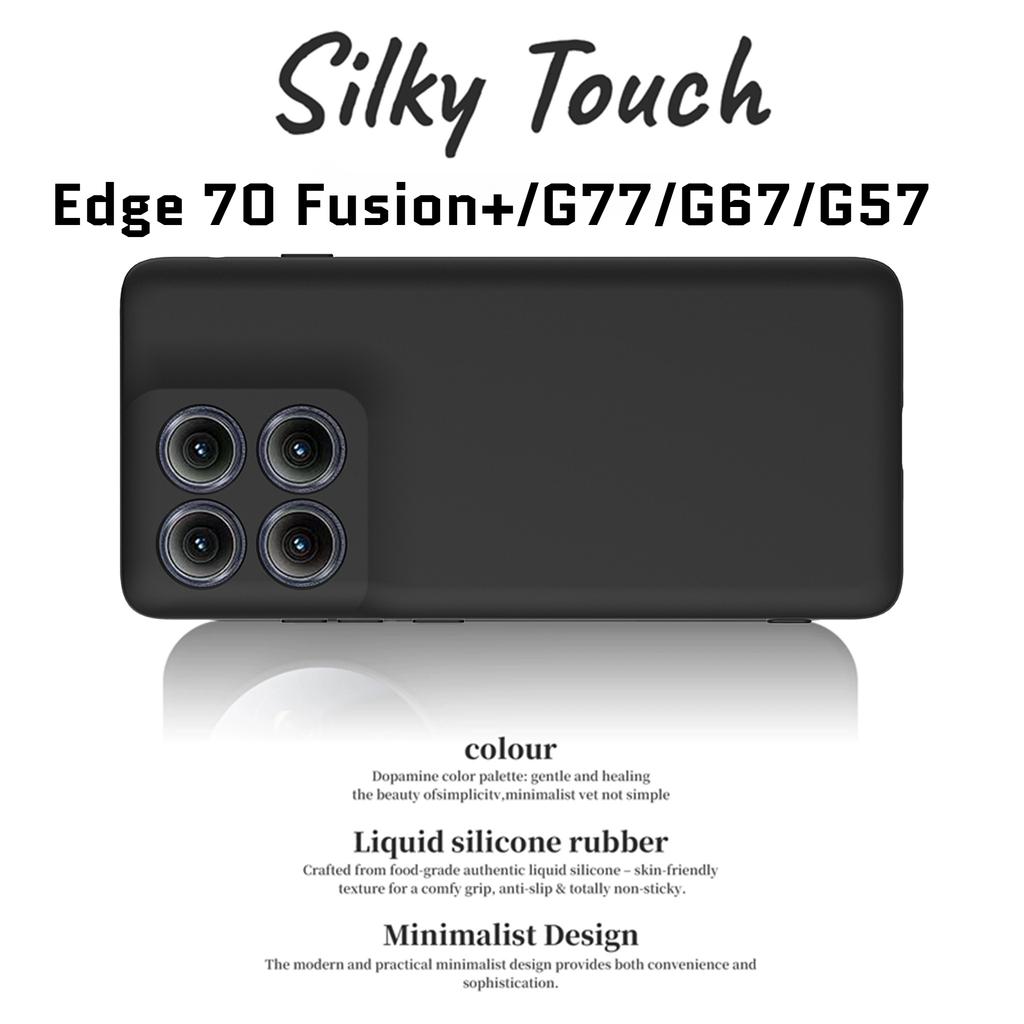 Originální pouzdro z tekutého silikonu Pro Motorola Signature Edge 70 Ultra Fusion+ 60 50 Pro G87/77/67/57 G66Y/J Power Skin Fleecový kryt