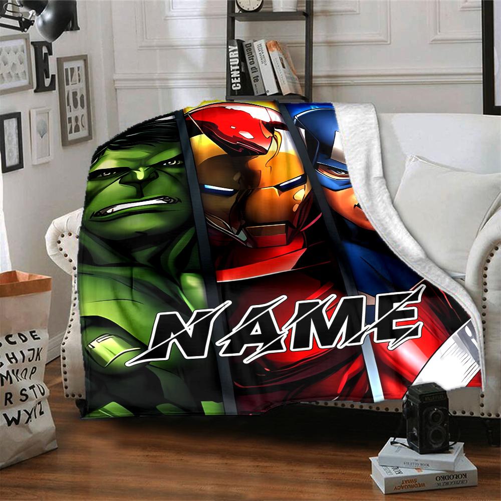 Custom Name "Spider-Man: City Hero" Blanket for Couch & Bed, Plush Cozy Fuzzy Blanket Super Soft & Warm Blankets for Fall and Winter. 0908170