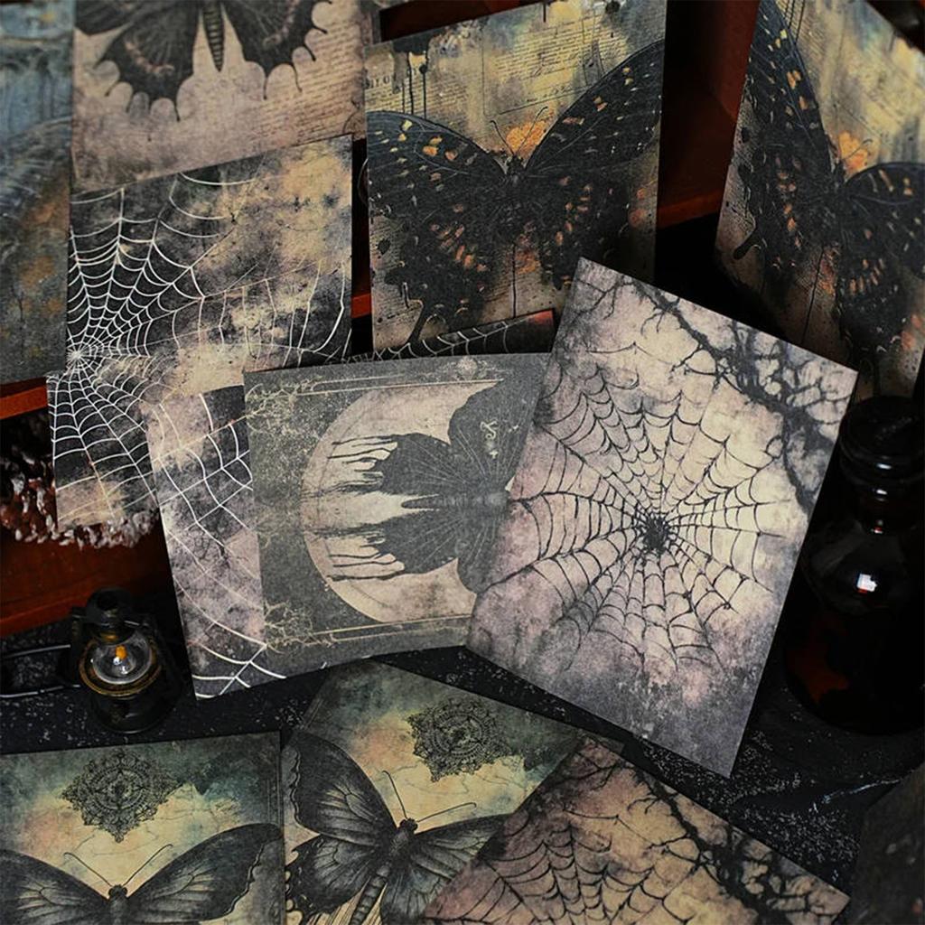 The Material Paper Is A Series Of Retro-themed Planner Decorations In The Dark.